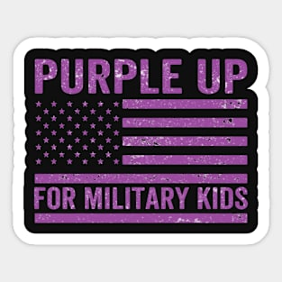 Purple Up For Military Kids v Sticker